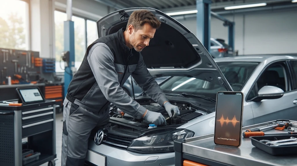 Arbeitsplatz in einer Autowerkstatt